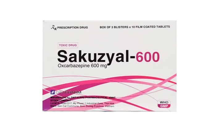 Hoạt chất Oxcarbazepine có trong thuốc Sakuzyal 600 Davipharm