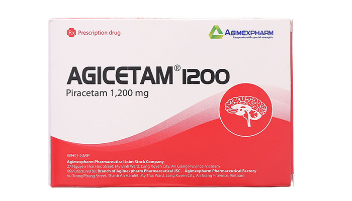 Thuốc Agicetam 1200mg Agimexpharm có chứa hoạt chất Piracetam