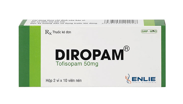 Thuốc Diropam 50mg Enlie có chứa hoạt chất Tofisopam