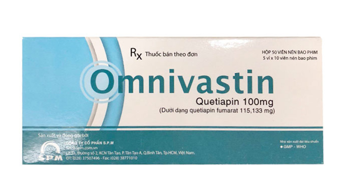 Thuốc Omnivastin 100mg SPM điều trị tâm thần phân liệt