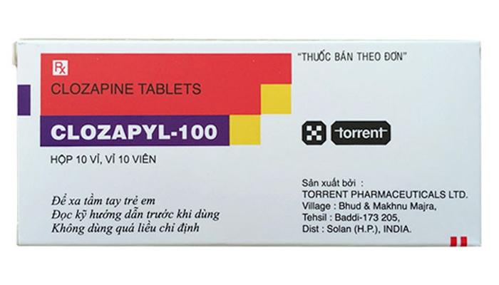 Thuốc Clozapyl 100mg Torrent điều trị tâm thần phân liệt