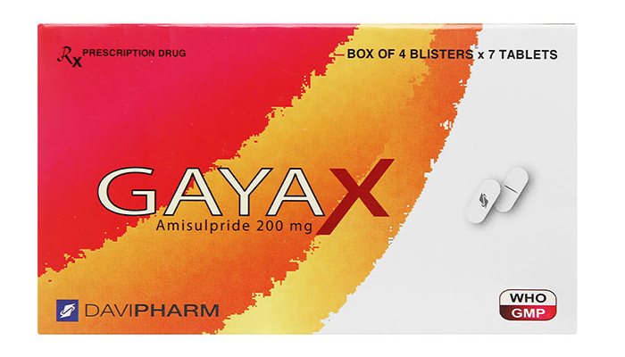 Hoạt chất Amisulpride có chứa trong thuốc GayaX 200mg Davipharm