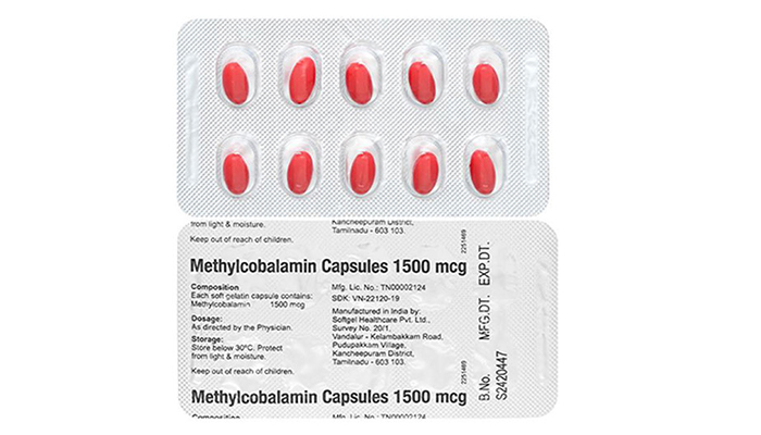 Thuốc Methylcobalamin 1500mcg Softgel có chứa hoạt chất Methylcobalamin