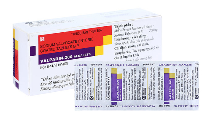 Thuốc Valparin 200 Alkalets Torrent có chứa hoạt chất Sodium Valproate