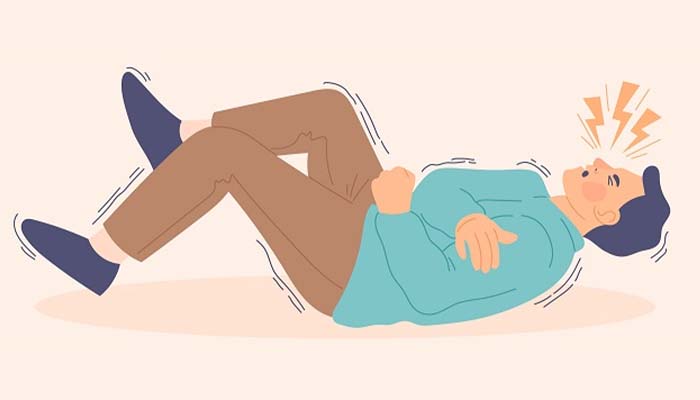 Co giật là tình trạng các nhóm cơ trên cơ thể co thắt mạnh