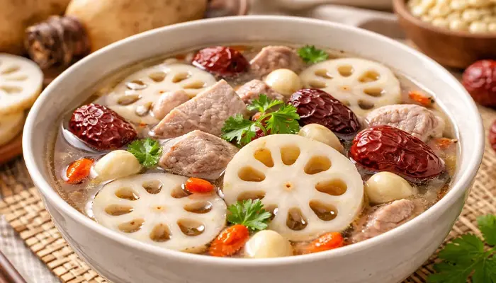 Hạt sen hầm thịt giàu dinh dưỡng, phù hợp cho người mất ngủ kéo dài