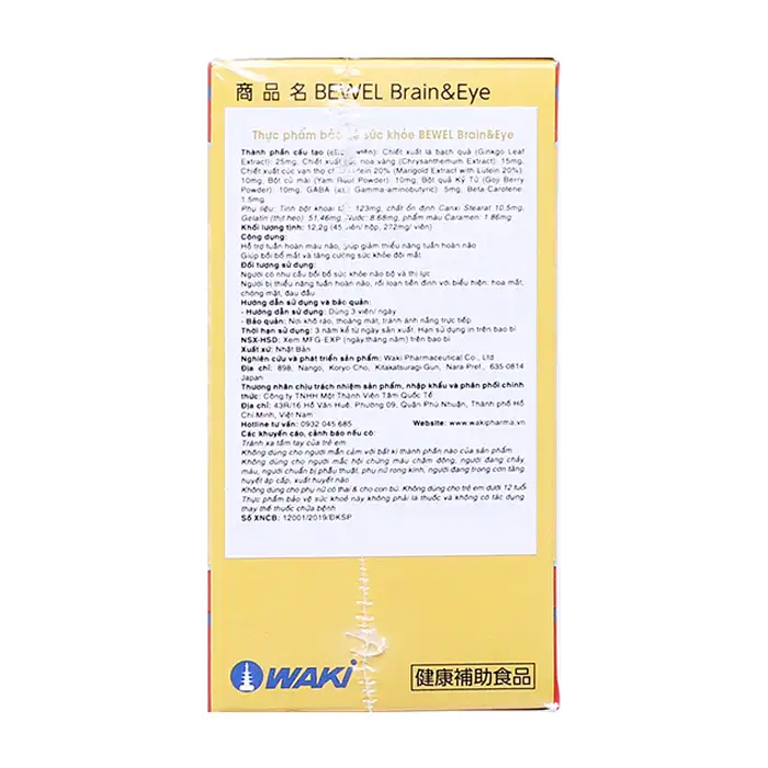Brain&Eye Bewel hỗ trợ tuần hoàn máu não 45 viên Brain&Eye Bewel hỗ trợ tuần hoàn máu não 45 viên