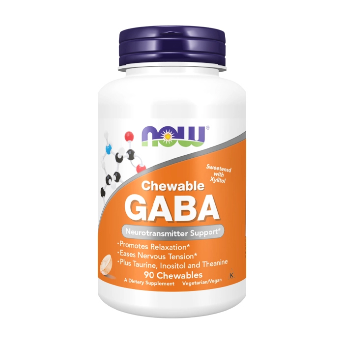 Gaba Chewable Now Foods hỗ trợ giảm căng thẳng thần kinh 90 viên Gaba Chewable Now Foods hỗ trợ giảm căng thẳng thần kinh 90 viên