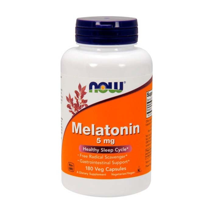 Melatonin 5mg Now giúp an thần ngủ ngon 180 viên  Melatonin 5mg Now giúp an thần ngủ ngon 180 viên