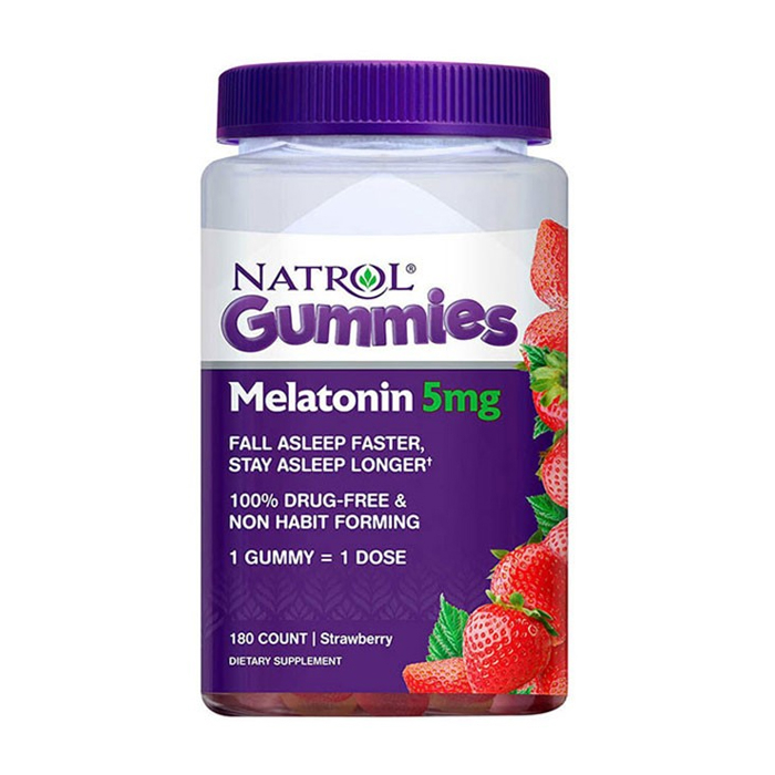 Natrol Gummies Melatonin 5mg giúp ngủ ngon 180 viên  Natrol Gummies Melatonin 5mg giúp ngủ ngon 180 viên
