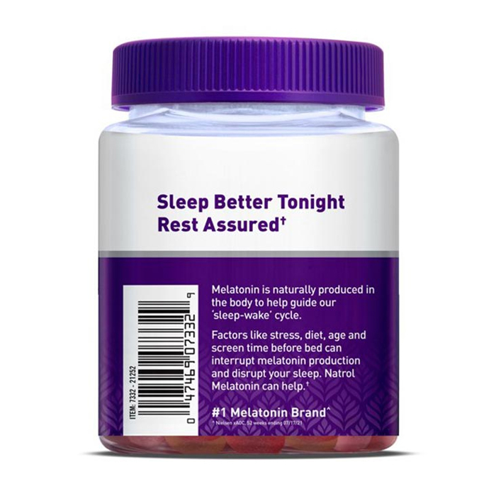 Natrol Gummies Melatonin 5mg giúp ngủ ngon 90 viên  Natrol Gummies Melatonin 5mg giúp ngủ ngon 90 viên