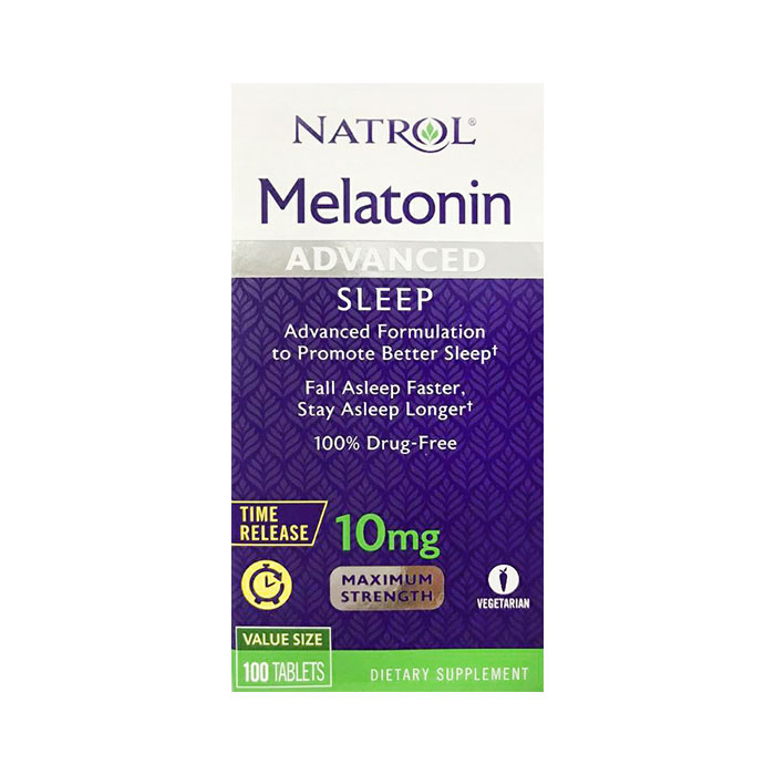 Natrol Melatonin Sleep 10mg hỗ trợ ngủ ngon 100 viên Natrol Melatonin Sleep 10mg hỗ trợ ngủ ngon 100 viên