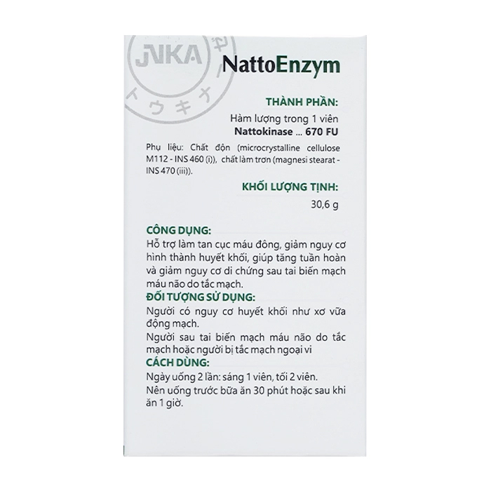 NattoEnzym DHG Pharma tăng tuần hoàn máu 90 viên NattoEnzym DHG Pharma tăng tuần hoàn máu 90 viên