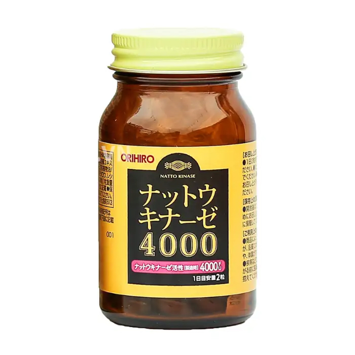 Nattokinase 4000FU Orihiro giúp tăng cường tuần hoàn máu não 60 viên Nattokinase 4000FU Orihiro giúp tăng cường tuần hoàn máu não 60 viên