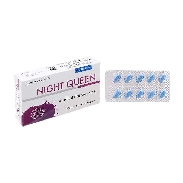 Night Queen DHG Pharma hỗ trợ dưỡng tâm, an thần 30 viên Night Queen DHG Pharma hỗ trợ dưỡng tâm, an thần 30 viên