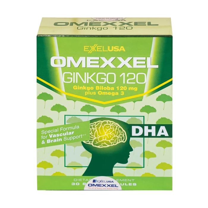 Omexxel Ginkgo 120 Excelife tăng cường tuần hoàn máu não 30 viên Omexxel Ginkgo 120 Excelife tăng cường tuần hoàn máu não 30 viên