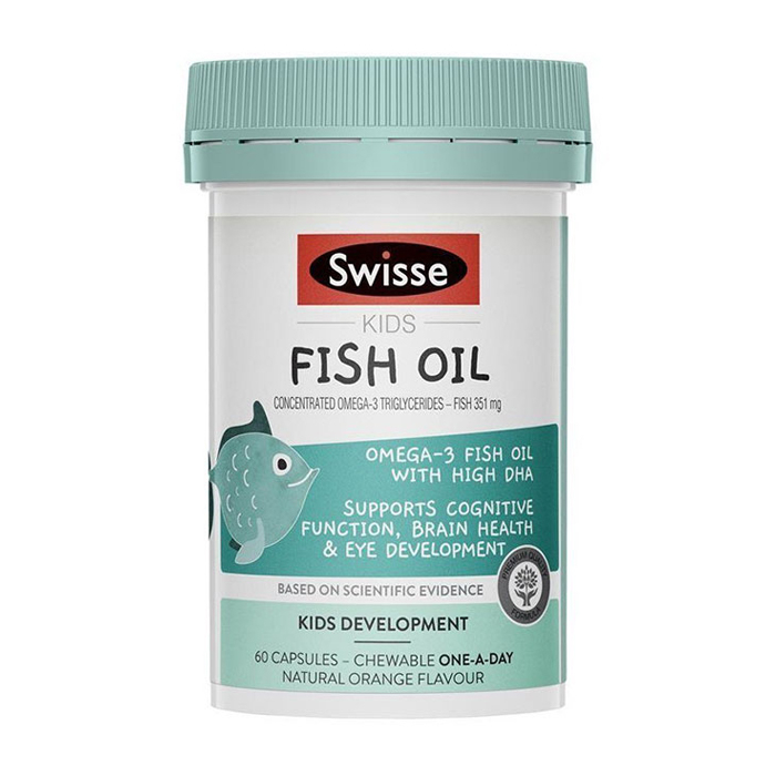 Swisse Kids Fish Oil bổ não cho trẻ em 60 viên  Swisse Kids Fish Oil bổ não cho trẻ em 60 viên