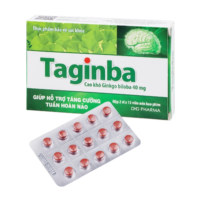 Taginba DHG Pharma tăng cường tuần hoàn não 30 viên Taginba DHG Pharma tăng cường tuần hoàn não 30 viên