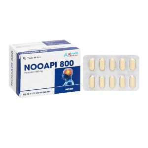 Thuốc Nooapi 800 Apimed điều trị hội chứng tâm thần thực thể, rung cơ, chóng mặt 100 viên