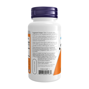 5-HTP 200mg Double Strength Now Foods hỗ trợ tâm trạng tích cực 60 viên