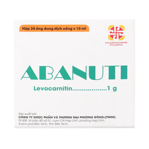 Abanuti 1g Phương Đông trị thiếu Carnitine (20 ống x 10ml)