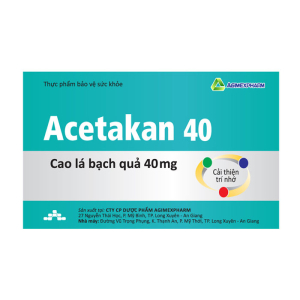 Acetakan 40 Agimexpharm hỗ trợ tuần máu hoàn não 100 viên