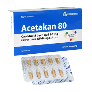Acetakan 80 Agimexpharm điều trị triệu chứng tuần hoàn não 60 viên
