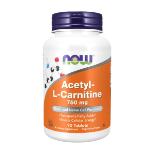 Acetyl-L-Carnitine 750mg Now Foods hỗ trợ vận chuyển chất béo 90 viên