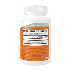 Acetyl-L-Carnitine Pure Powder Now Foods giúp vận chuyển chất béo 85g