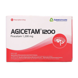Agicetam 1200mg Agimexpharm điều trị chứng chóng mặt, giảm trí nhớ 100 viên