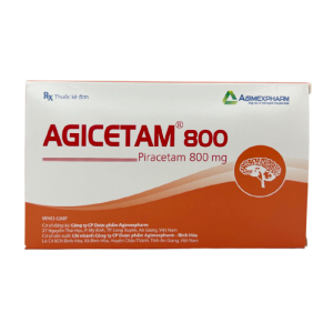 Agicetam 800mg Agimexpharm điều trị chứng chóng mặt, giảm trí nhớ 100 viên