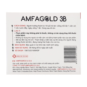 Amfagold 3B giúp bổ não 100 viên Amfagold 3B giúp bổ não 100 viên