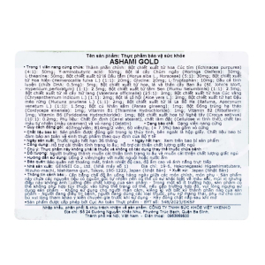 ASHAMI GOLD VKENKO hỗ trợ tình trạng lo âu, giấc ngủ 60 viên