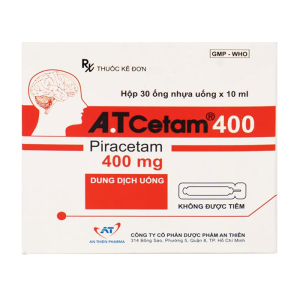 A.T Cetam 400 An Thiên điều trị chóng mặt, giật rung cơ, thiếu máu não, suy giảm nhận thức 30 ống x 10ml