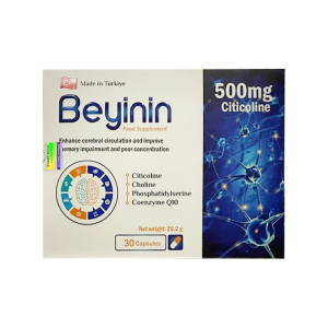 Beyinin 500mg hỗ trợ cải thiện tình trạng bị suy giảm trí nhớ 30 viên