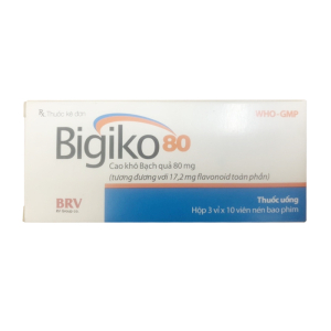 Bigiko 80mg BRV điều trị thiểu năng tuần hoàn não 30 viên