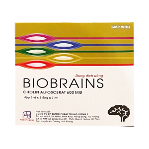 Biobrains 600mg/7ml Foripharm điều trị triệu chứng sa sút trị tuệ 15 ống