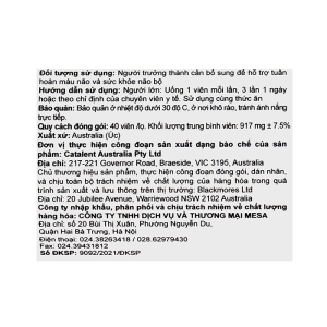 Blackmores Ginkgoforte hỗ trợ tuần hoàn máu não 40 viên