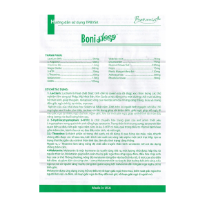 Bonisleep Botania giúp an thần, giảm căng thẳng thần kinh 30 viên