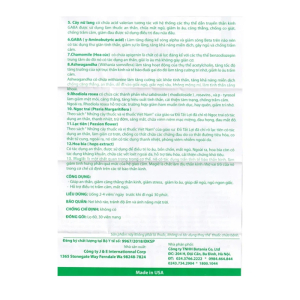 Bonisleep Botania giúp an thần, giảm căng thẳng thần kinh 30 viên