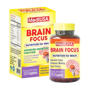 Brain Focus MediUSA hỗ trợ cải thiện trí nhớ 30 viên 