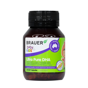 Viên hỗ trợ phát triển não bộ Brauer Baby Kids Ultra Pure DHA 60 viên