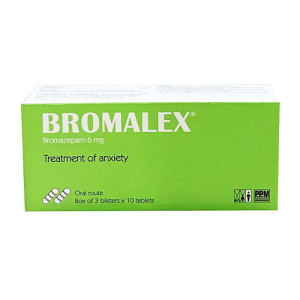 Bromalex 6mg điều trị chứng mất ngủ, lo âu 30 viên