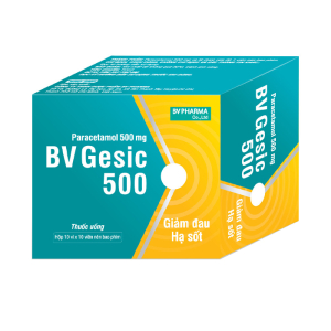 BV Gesic 500 BV Pharma điều trị chứng đau nhẹ và vừa 100 viên