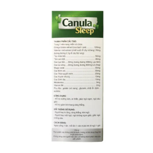 Canula Sleep hỗ trợ dưỡng tâm an thần, giúp ngủ ngon giấc 30 viên