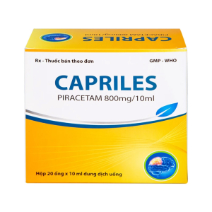 Capriles 800mg/10ml Hà Tây điều trị rung giật cơ, thiếu máu não 20 ống