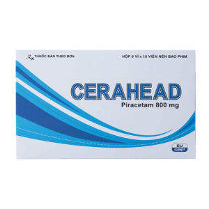 Cerahead 800mg Davipharm điều trị triệu chứng chóng mặt, suy giảm nhận thức 60 viên
