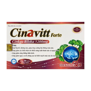 Cinavitt Forte Rostex Pharma USA hỗ trợ hoạt huyết dưỡng não 30 viên 