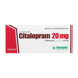 Citalopram 20mg Danapha điều trị bệnh trầm cảm, rối loạn hoảng sợ 30 viên