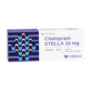Citalopram Stella 10mg điều trị các đợt trầm cảm nặng 30 viên